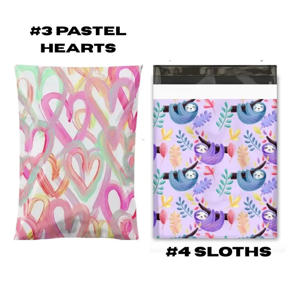 20 Colorful Poly Mailers Pack ~ Choose Your Prints